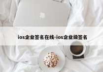  ios企业签名在线-ios企业级签名