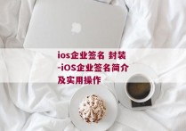 ios企业签名 封装-iOS企业签名简介及实用操作 