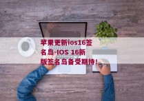 苹果更新ios16签名岛-IOS 16新版签名岛备受期待！ 