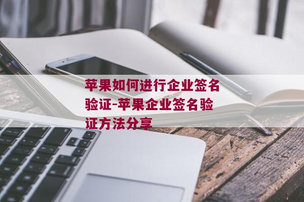 苹果如何进行企业签名验证-苹果企业签名验证方法分享 