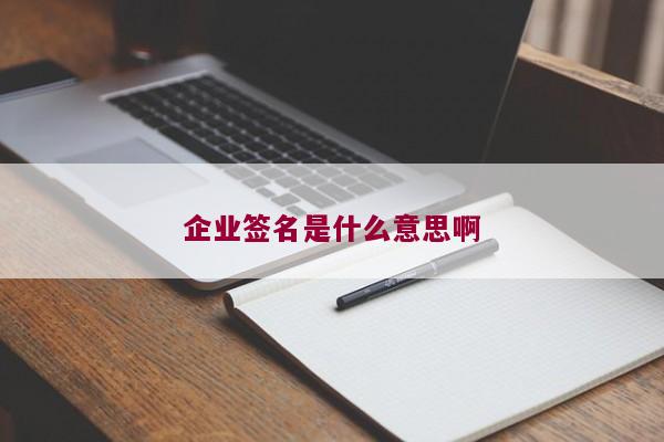 企业签名是什么意思啊